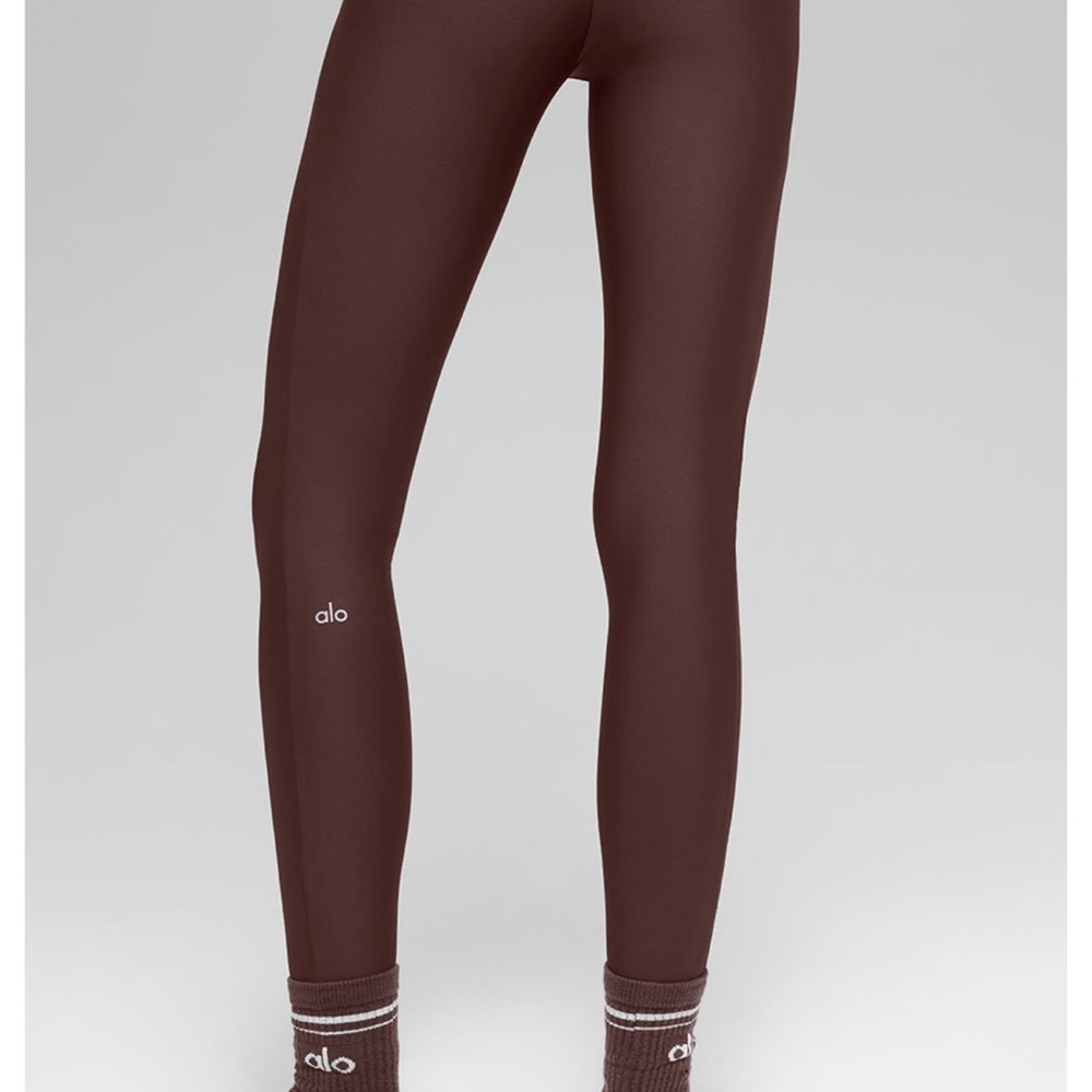 Alo Airlift High-Waisted Sleek Leggings in Brownstone